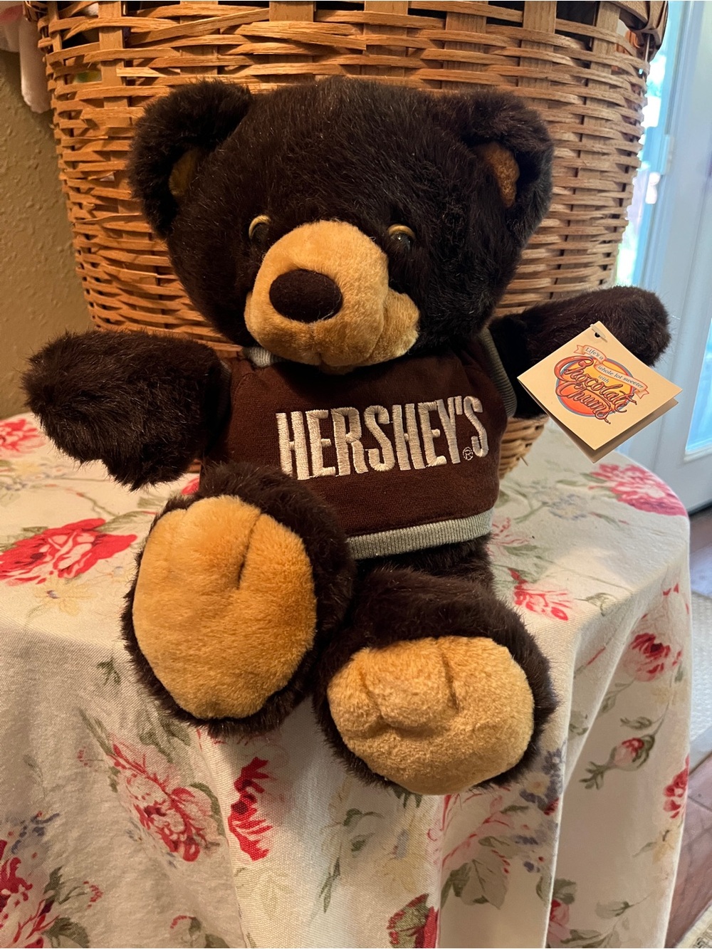 Vintage 1987 Heartline  Hershey's Coco Chocolate Chums Teddy Bear 15”